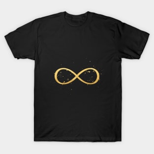 infinity sign gold symbol sign love T-Shirt